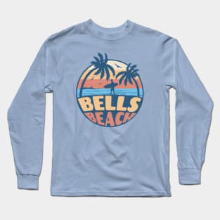 Vintage Surfing Bells Beach // Retro Summer Vibes // Grunge Surfer Sunset Long Sleeve T-Shirt